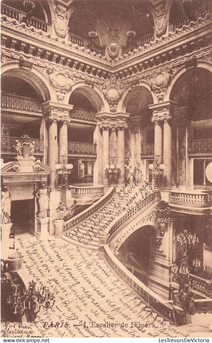 FRANCE - Paris - L'escalier De L'opéra - Carte Postale Ancienne - Other Monuments