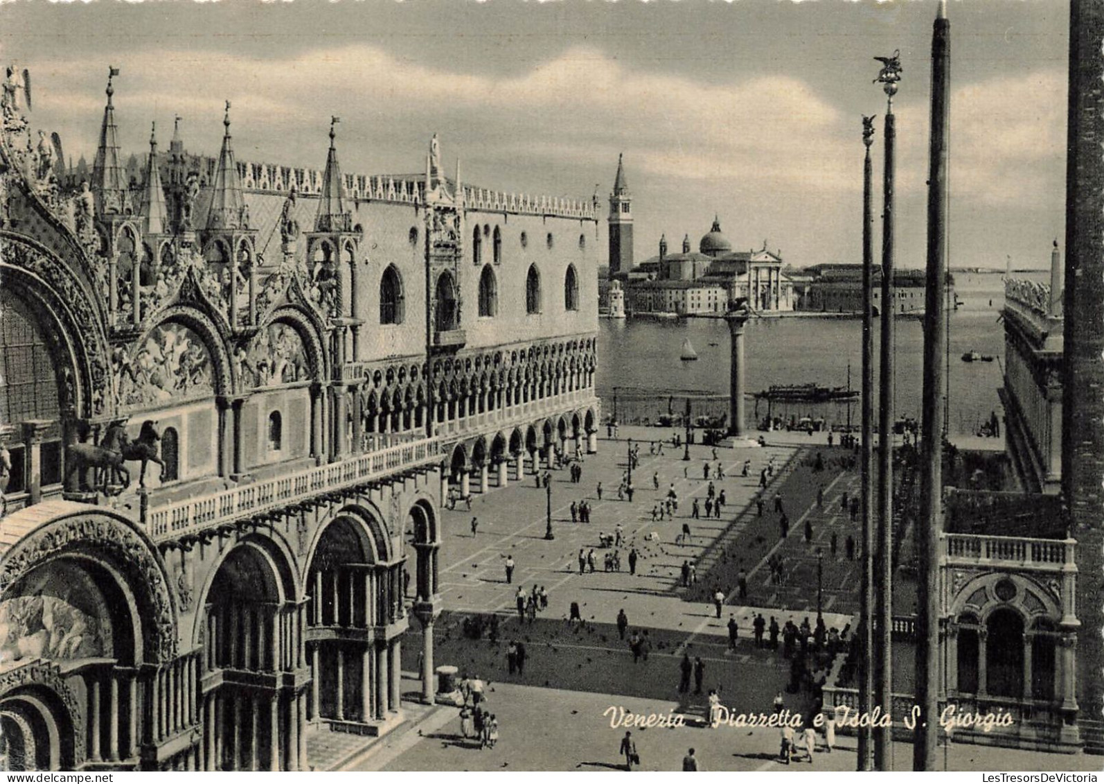 ITALIE -  Venezia - Piarretta E Isola S. Giorgio - Animé - Carte Postale Ancienne - Venetië (Venice)