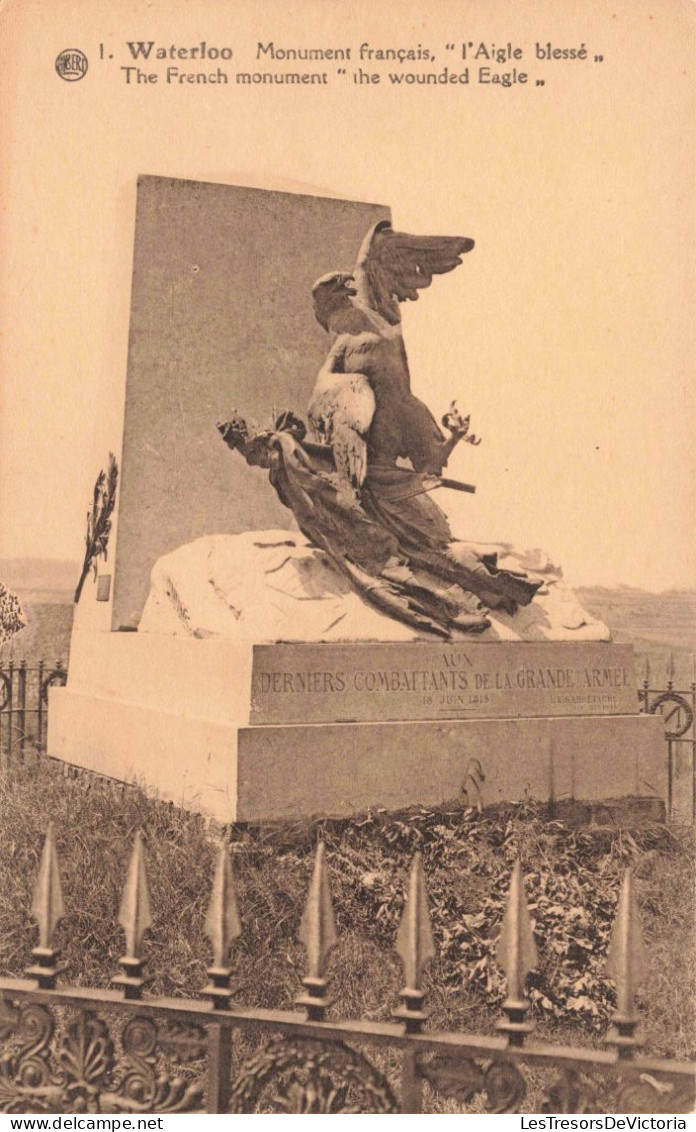 BELGIQUE - Waterloo - Monument Français "l'Aigle Blessé" - Carte Postale Ancienne - Waterloo