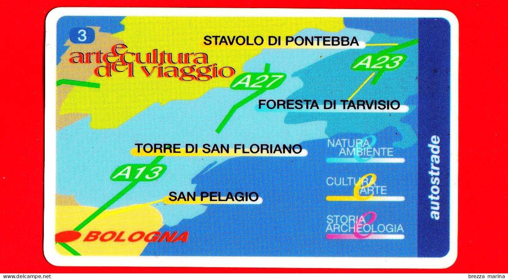 VIACARD - Serie Arte E Cultura Del Viaggio - Cartina D'insieme 3/7 -  Tessera N. 518 - 50.000 - Pub - 07.1999 - Otros & Sin Clasificación