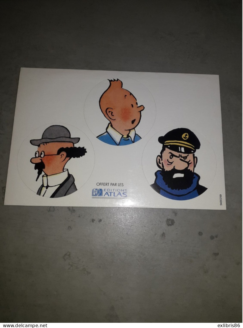 021023  LES 3 AUTOCOLLANTS ET LE POSTER LES BIJOUX DE LA CASTAFIORE (ATLAS) - Hergé