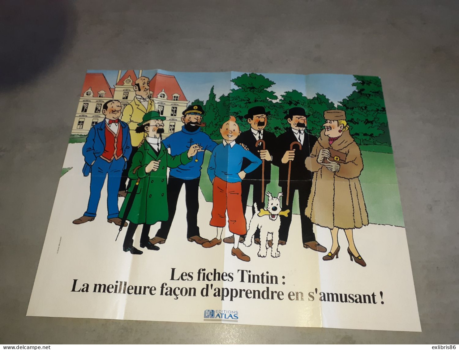 021023  LES 3 AUTOCOLLANTS ET LE POSTER LES BIJOUX DE LA CASTAFIORE (ATLAS) - Hergé