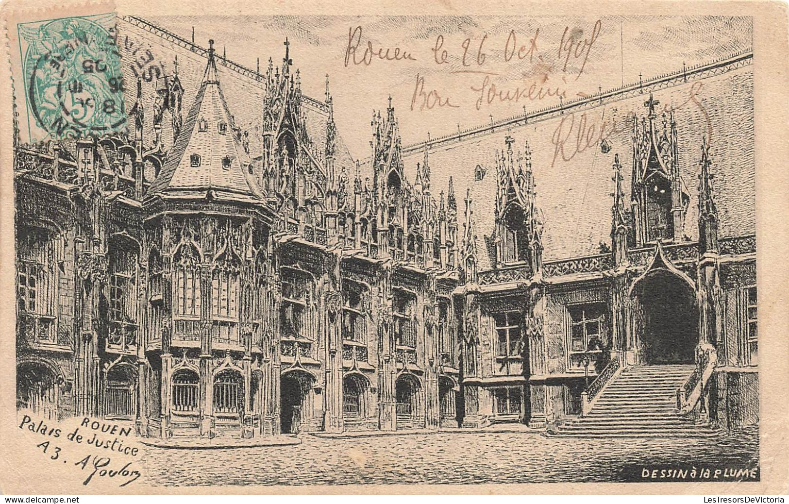 FRANCE - Rouen - Palais De Justice - Carte Postale Ancienne - Rouen