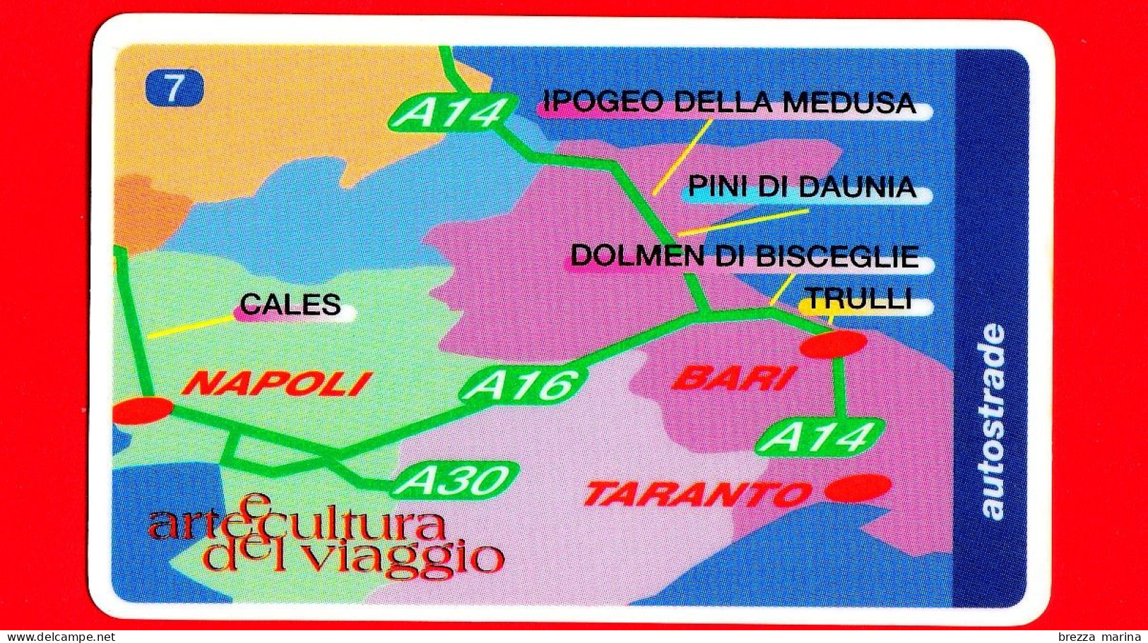 VIACARD - Serie Arte E Cultura Del Viaggio - Cartina D'insieme 7/7 -  Tessera N. 534 - 50.000 - Pub - 07.1999 - Andere & Zonder Classificatie
