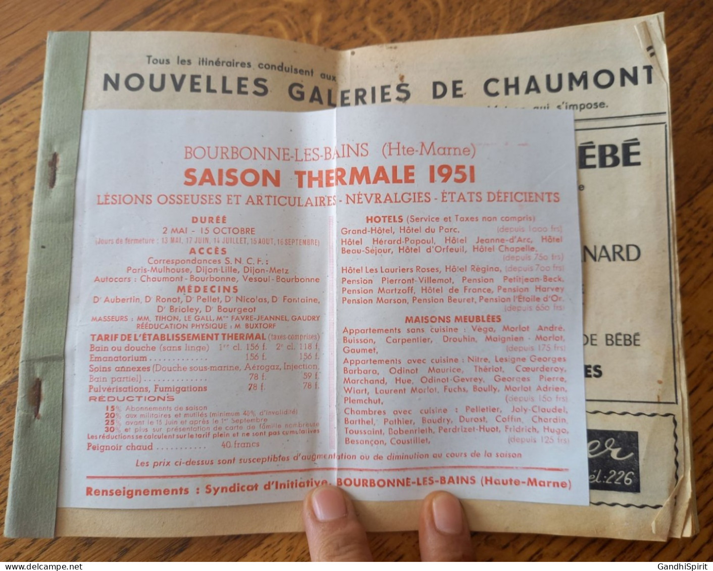 1951 Horaires Autobus Ligne Chaumont Saint Dizier Montier En Der Wassy Joinville Langres Brienne Le Chateau Bar Sur Aube - Europe