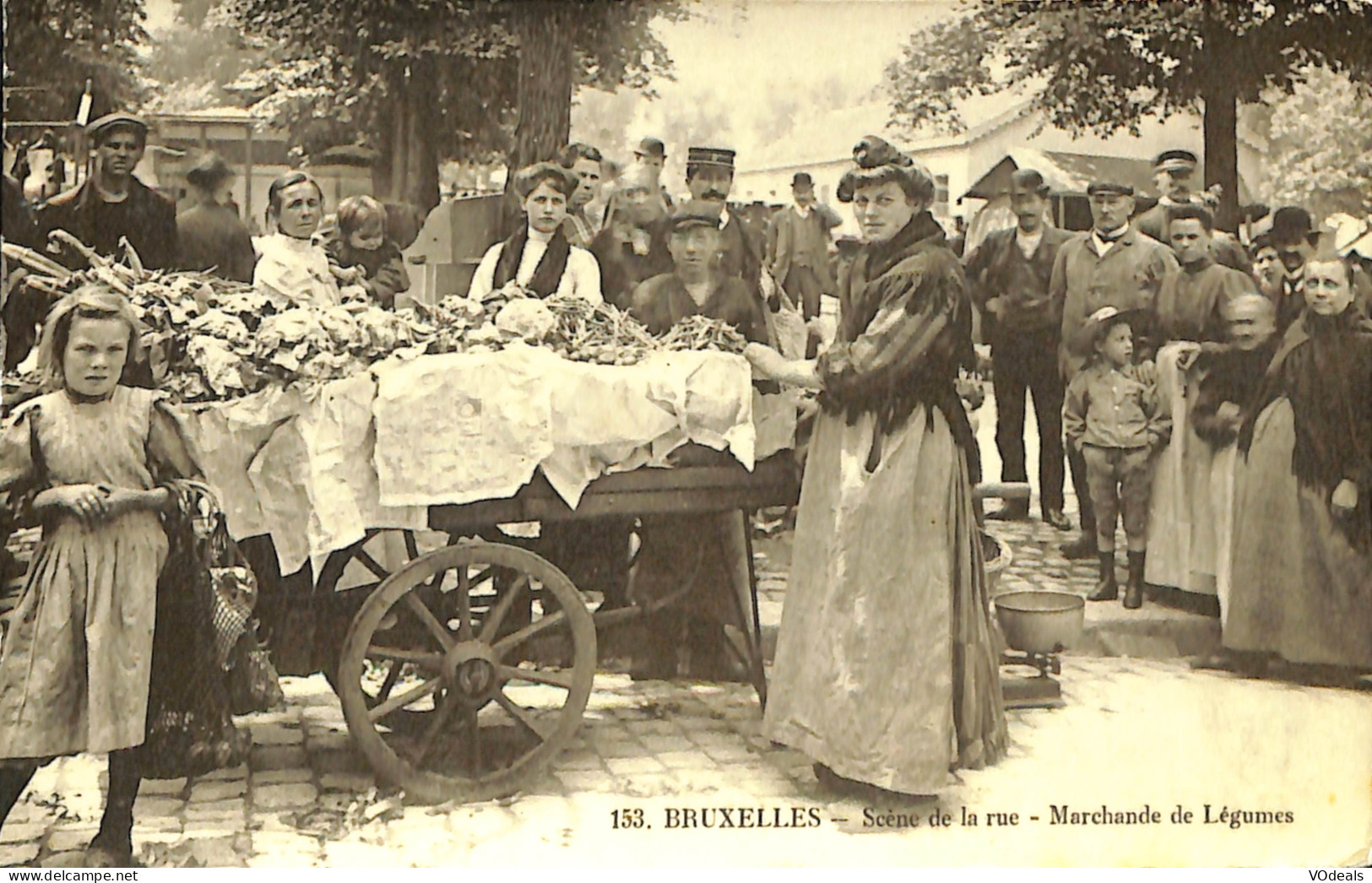 Belgique - Bruxelles - Scène De La Rue - Marchand De Légumes - Petits Métiers