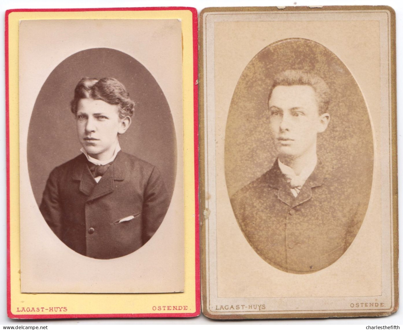 2 X PHOTO CDV - PHOTO LAGAST - HUYS OSTENDE - JEUNE HOMME RICHE - Anonymous Persons