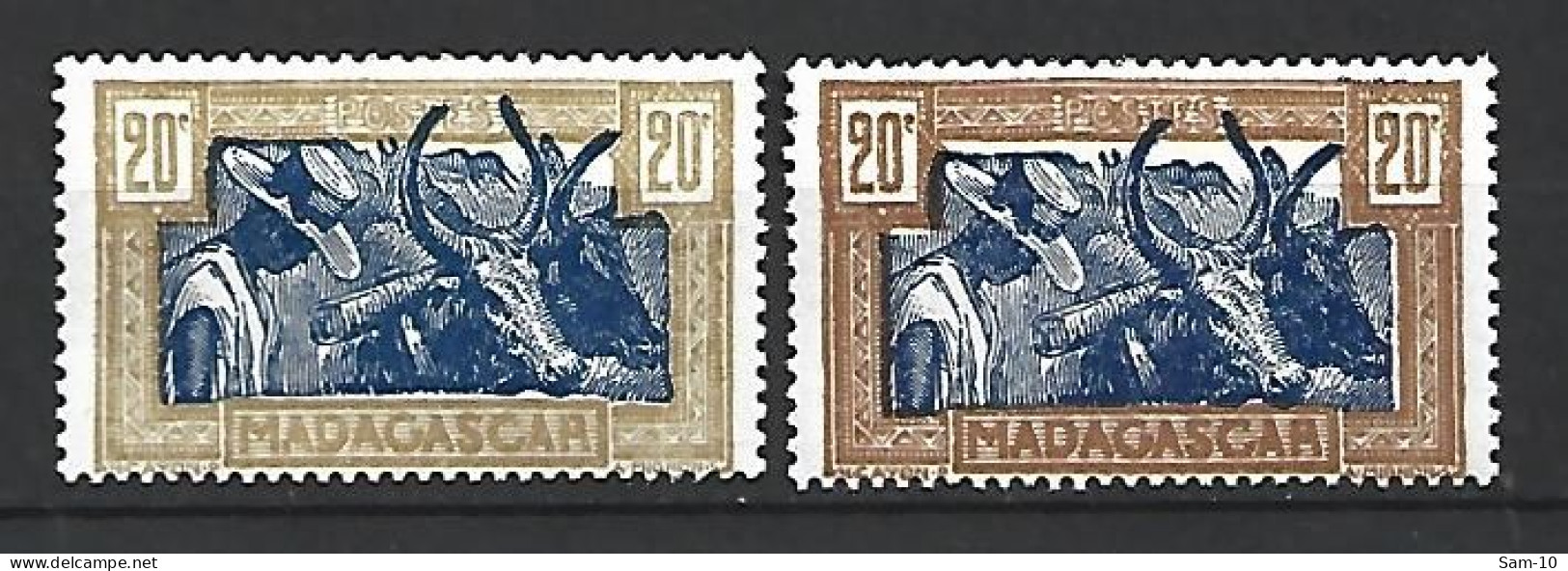 Timbre De Colonie Française Neuf *  N 167  Teinte Différente - Timbres-taxe