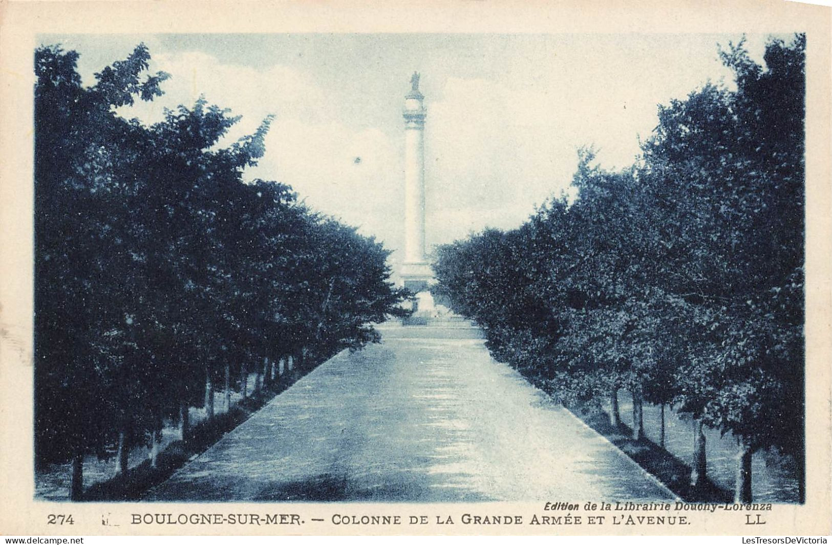 FRANCE - Boulogne-sur-Mer - Colonne De La Grande-Armée Et L'avenue - Carte Postale Ancienne - Boulogne Sur Mer