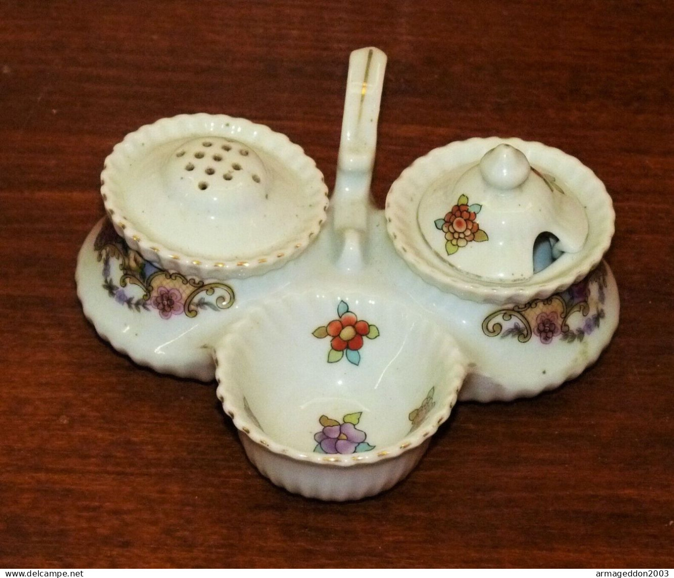 RAR SERVICE CONDIMENT SEL POIVRE MOUTARDE PORCELAINE VICTORIA CZECHOSLOVAKIA TBE - Chodovia (CZE)