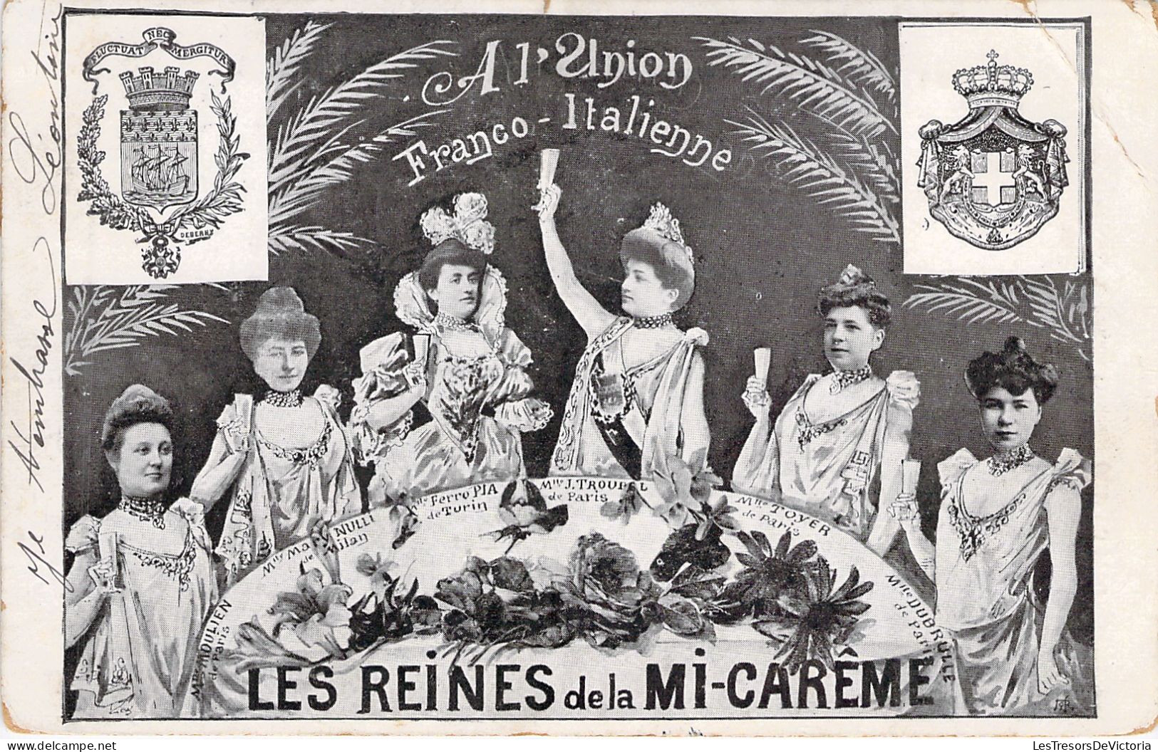 POLITIQUE - Les Reines De La Mi Careme - A L'union Franco Italienne - Carte Postale Ancienne - - Ereignisse