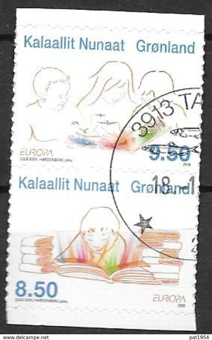 Groënland 2010, N° 535/536 Adhésifs Oblitérés Europa Livres Pour Enfants - Used Stamps