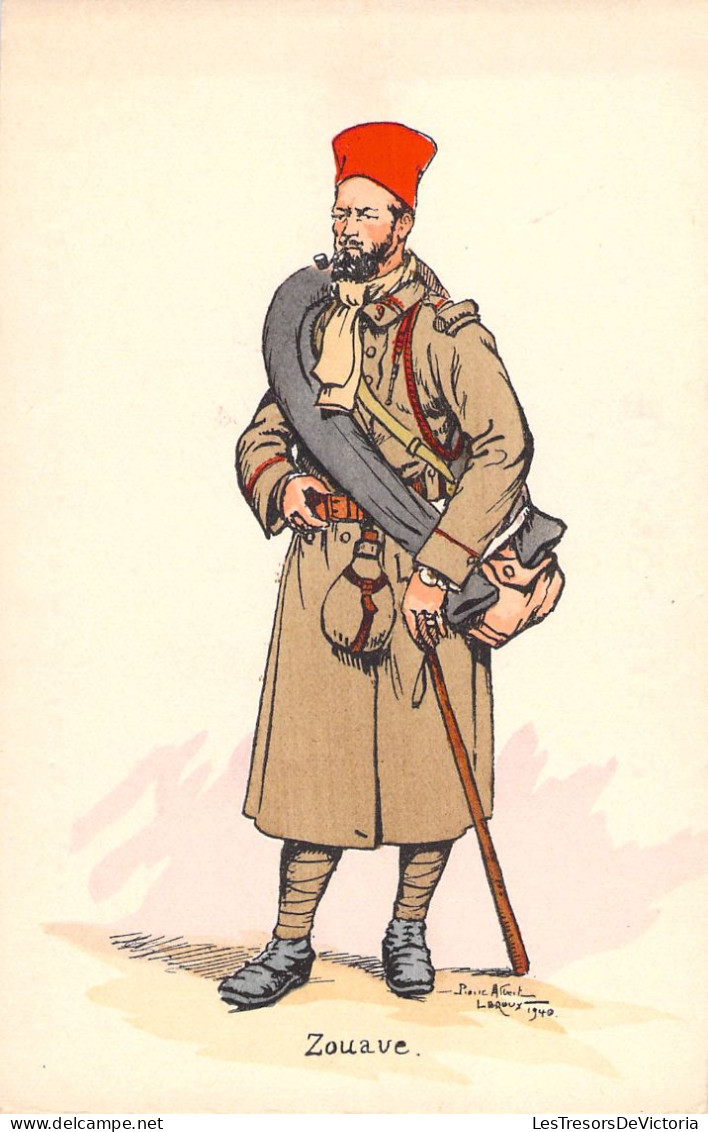Illustration Militaria - Zouave - Les Editions Militaires Illustrées - Carte Postale Ancienne - - Other & Unclassified