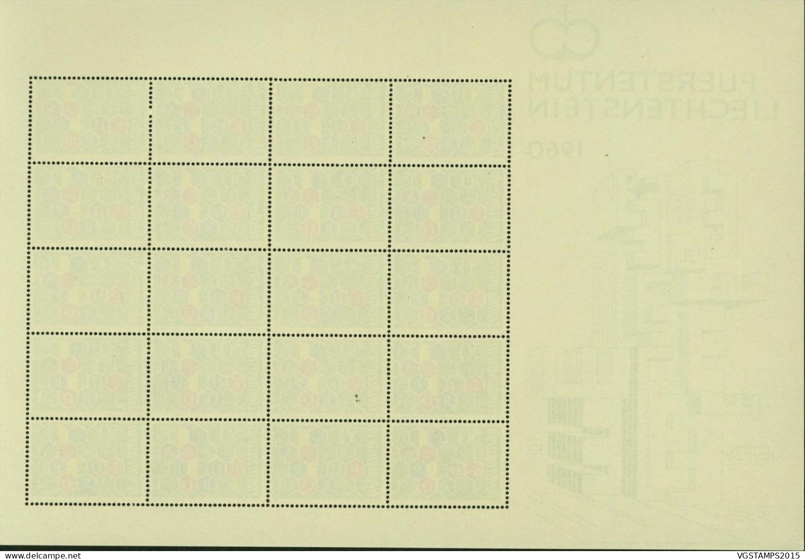 Liechtenstein 1960- Timbres Neufs. Yvert Nr.. 355. Petit Feuillet De 20. "EUROPA 60"....(EB) AR-01002 - Varietà