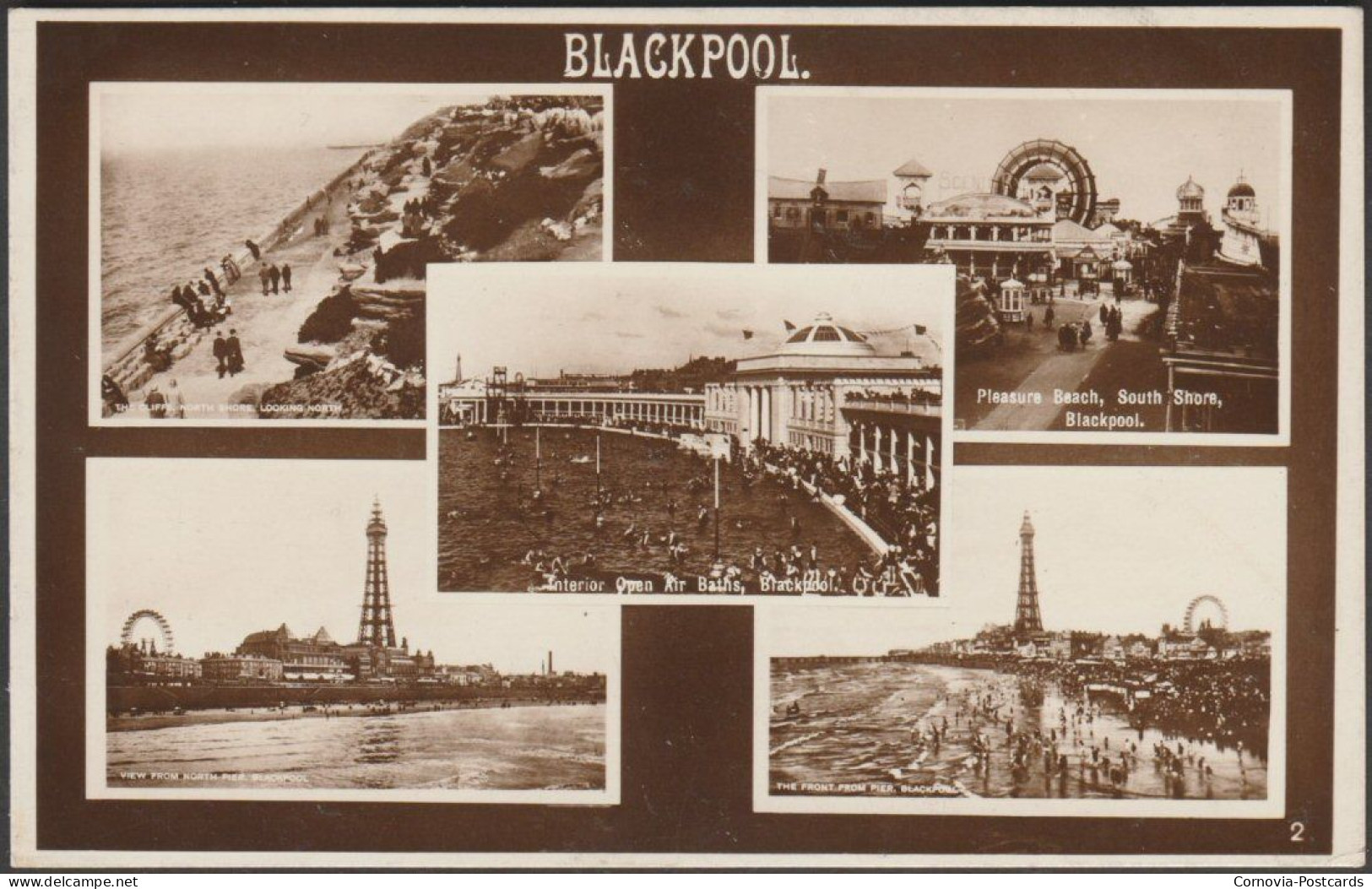 Multiview, Blackpool, Lancashire, 1930 - RP Postcard - Blackpool