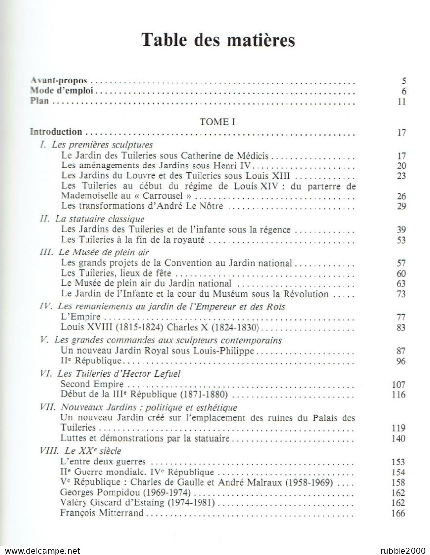 SCULPTURES DES JARDINS DU LOUVRE DU CARROUSEL ET DES TUILERIES 2 TOMES PARIS SCULPTEUR - Parigi
