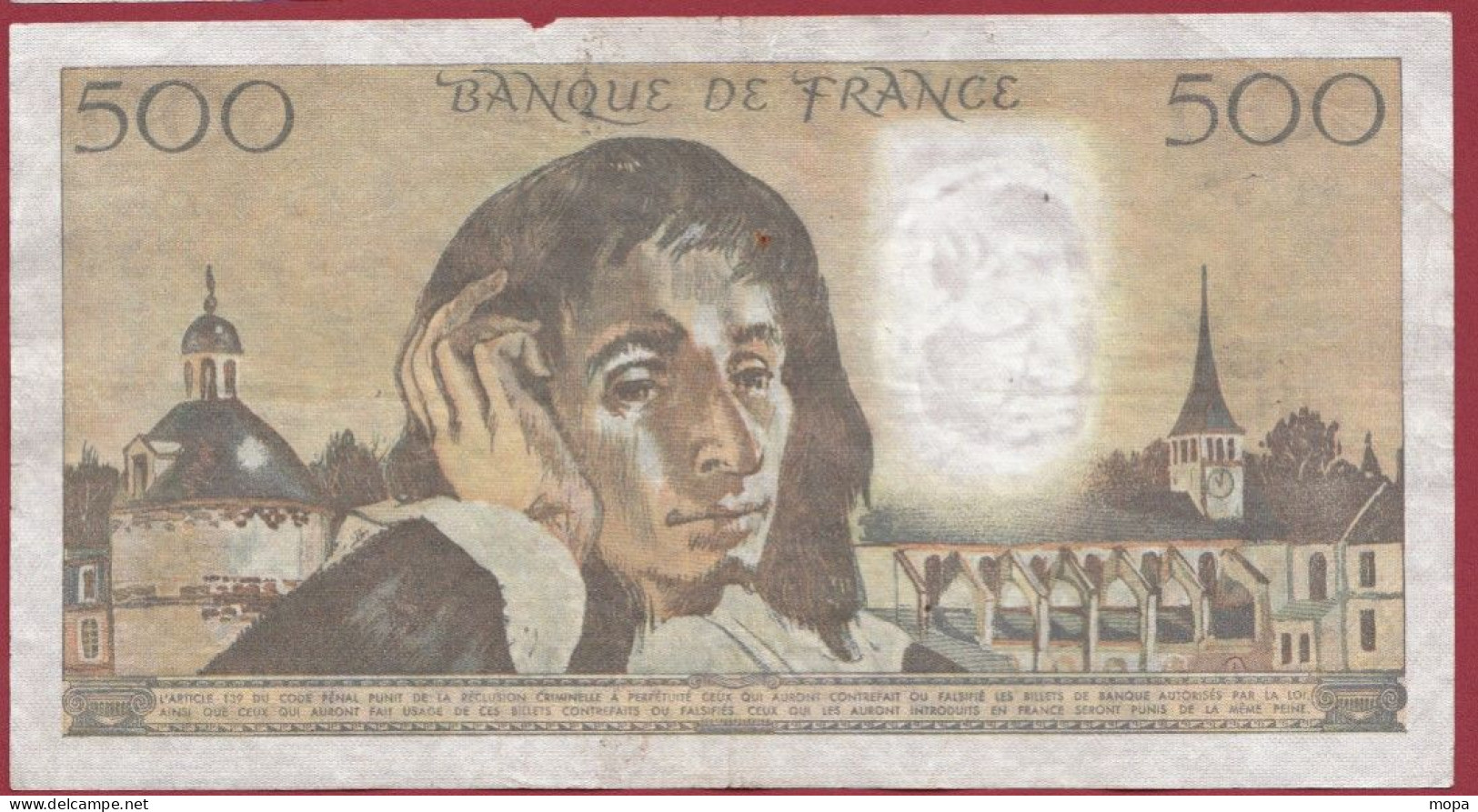 500 Francs "Pascal"- Du 07/06/1979.F--ALPH .V .103-----dans L 'état-- (940) - 500 F 1968-1993 ''Pascal''