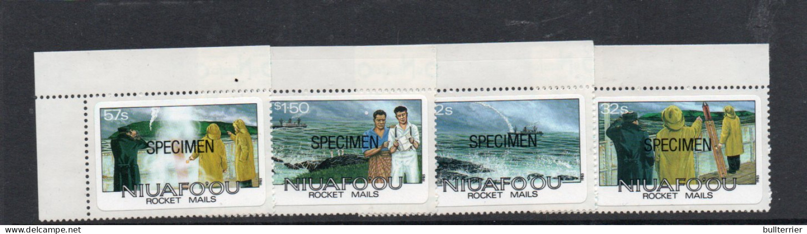 NIUAFOOU - 1985 - ROCKET MAILS SET OF 4   " SPECIMENS"  MINT NEVER HINGED  - Autres - Océanie