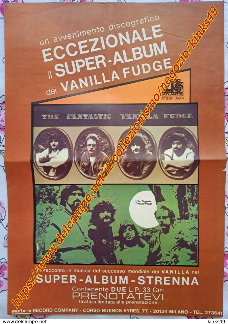 B247> < VANILLA FUDGE > Pagina Pubblicità Per Il 33 < THE FANTASTIC V.F. > OTTOBRE 1969 - Manifesti & Poster