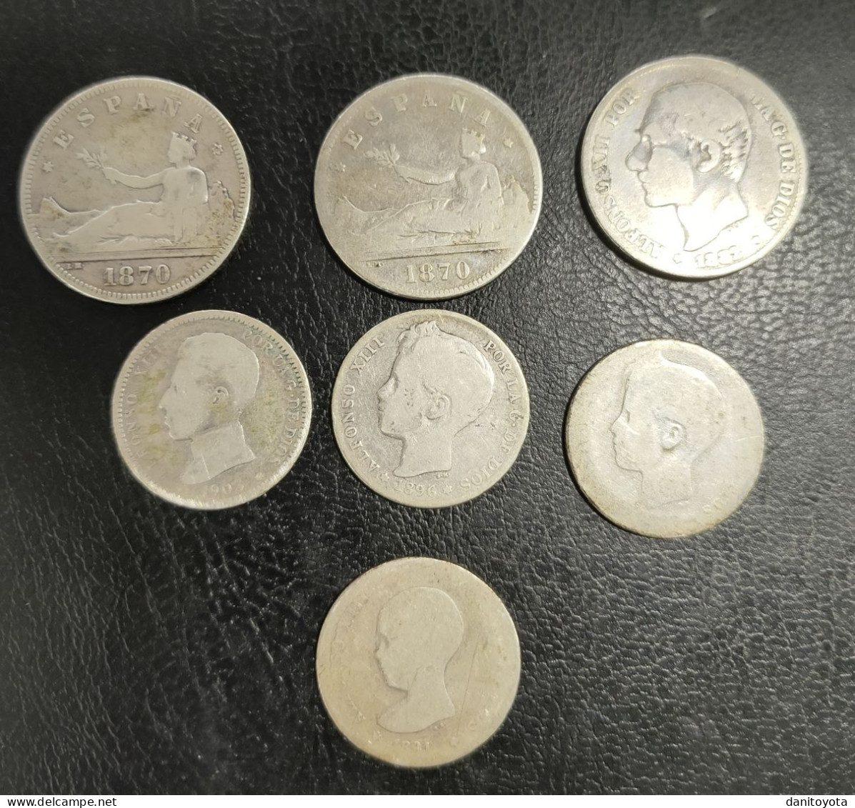 ESPAÑA. LOTE DE 7 MONEDAS DE PLATA - Verzamelingen