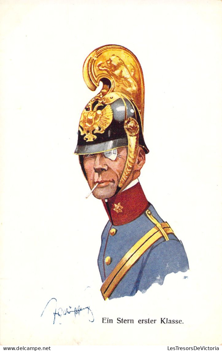 Illustration Militaria - Ein Stern Erster Klasse - Carte Postale Ancienne - - Humoristiques