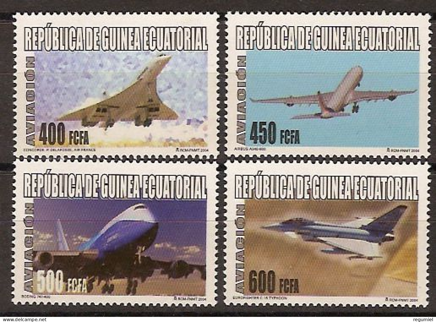 Guinea Ecuatorial 345/348 ** Aviones. 2005 - Guinée Equatoriale