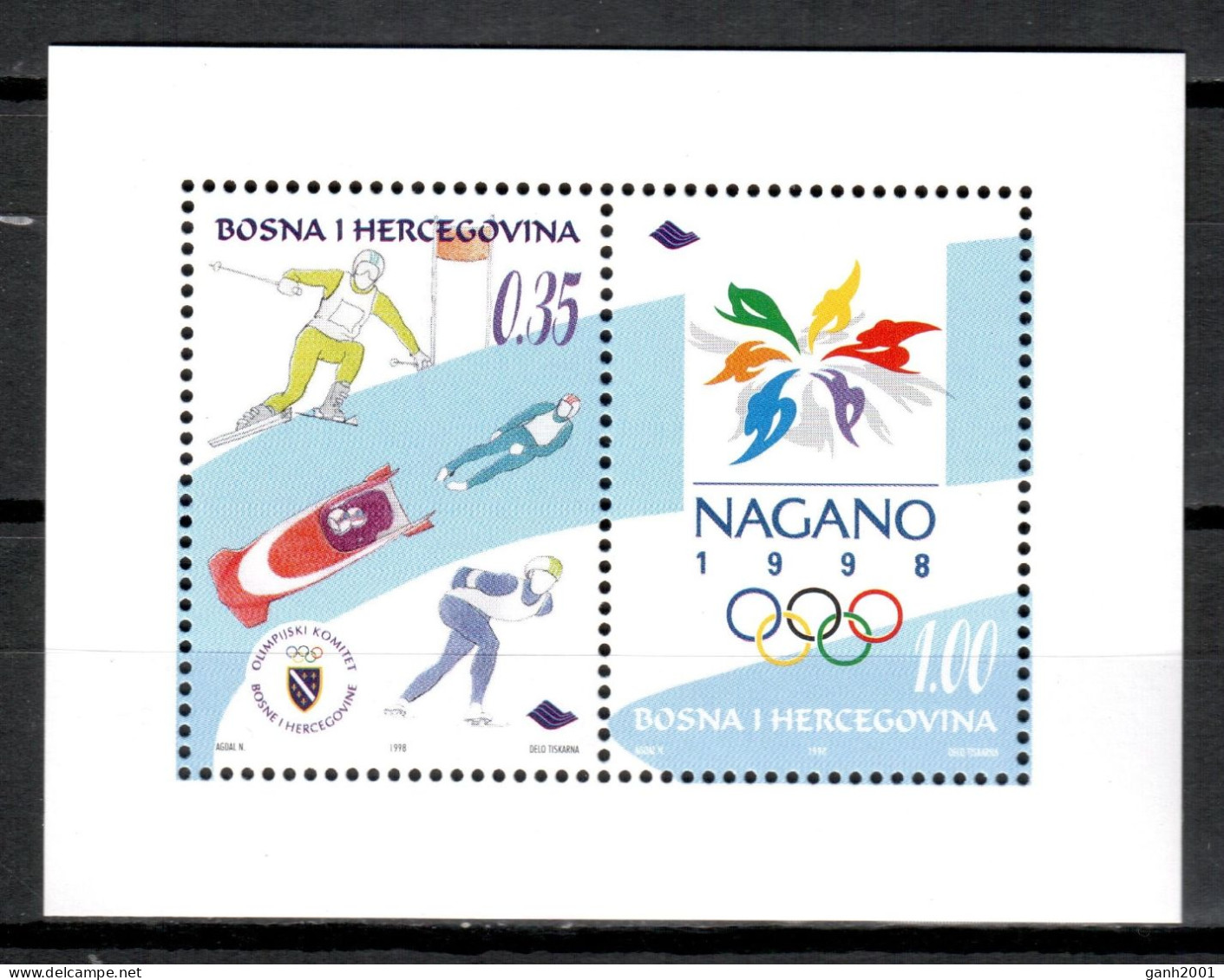 Bosnia & Herzegovina 1998 / Winter Olympic Games Nagano MNH Juegos Olímpicos Invierno Olympische Spiele / Cu20071  2-32 - Winter 1998: Nagano