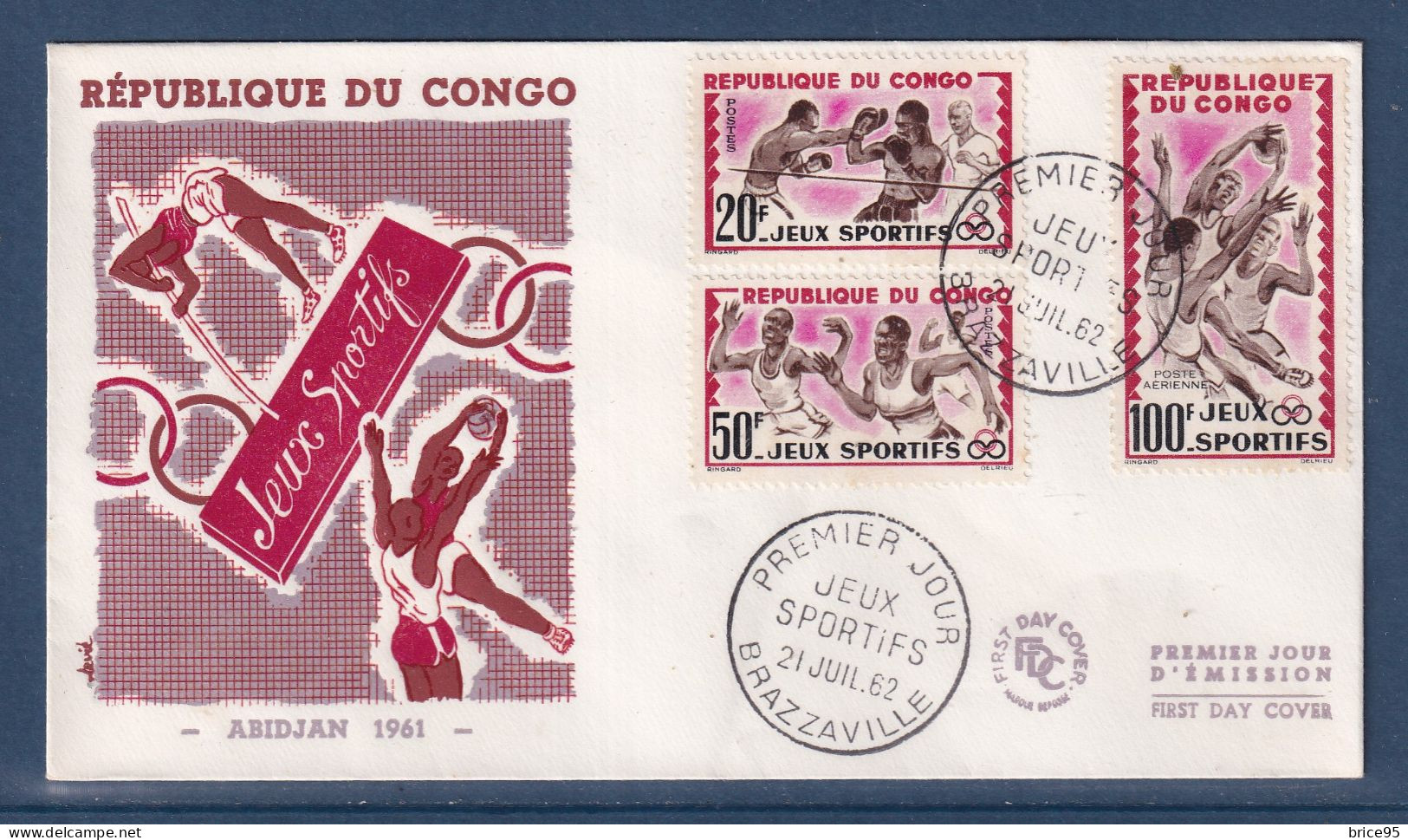 Congo - Premier Jour - FDC - Jeux Sportifs - 1962 - FDC