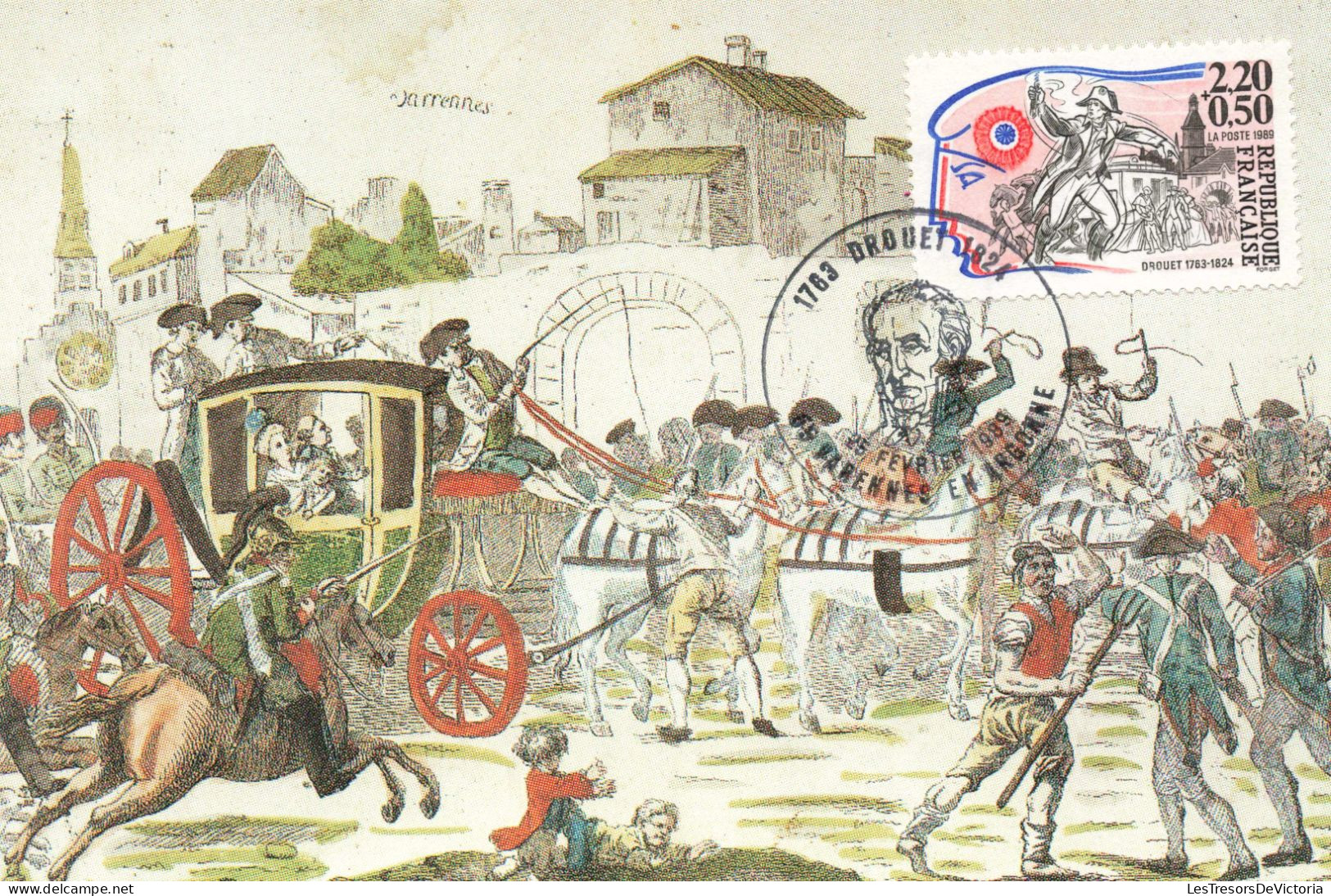 MUSEE - Musée D'Argonne - Arrestation Du Roi Et De Sa Famille Désertant Le Royaume - Carte Postale Ancienne - Musées