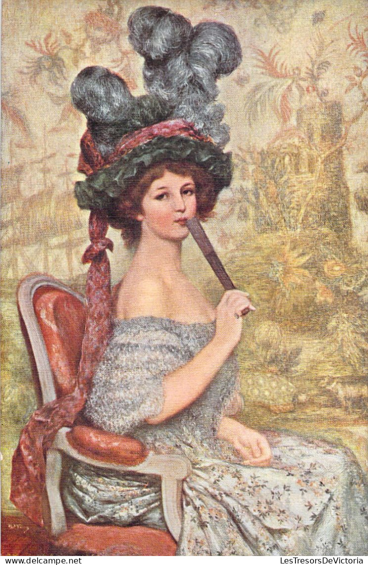 Illustrateur - Faivre - Femme A L'eventail - Musée Du Luxembourg - Tableau - Carte Postale Ancienne - - Otros & Sin Clasificación