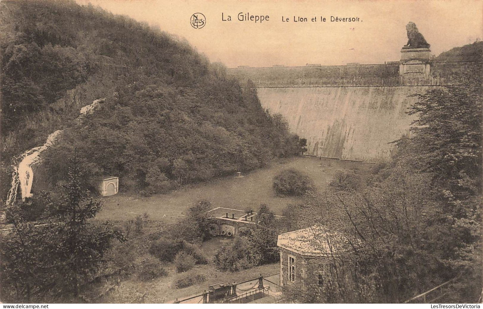 BELGIQUE - Liège - La Gileppe - Le Lion Et Le Déversoir - Carte Postale Ancienne - Gileppe (Stuwdam)