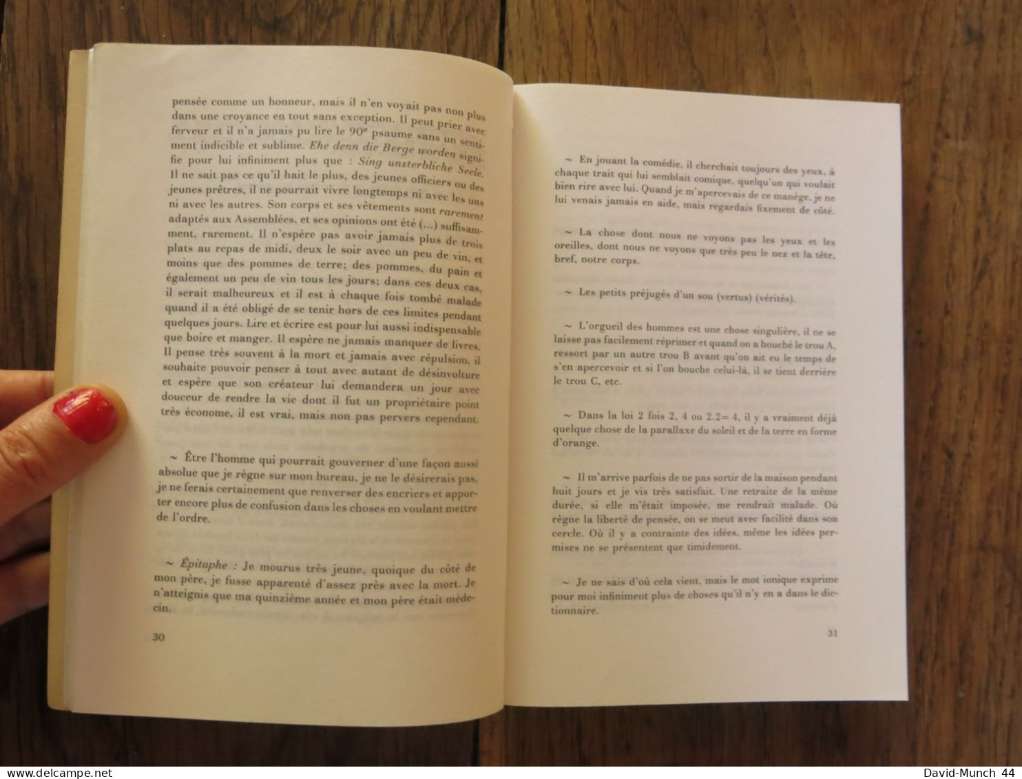 Aphorismes de Georg Christoph Lichtenberg. L'arbre double, Les Presses D'Aujourd'hui. 1980