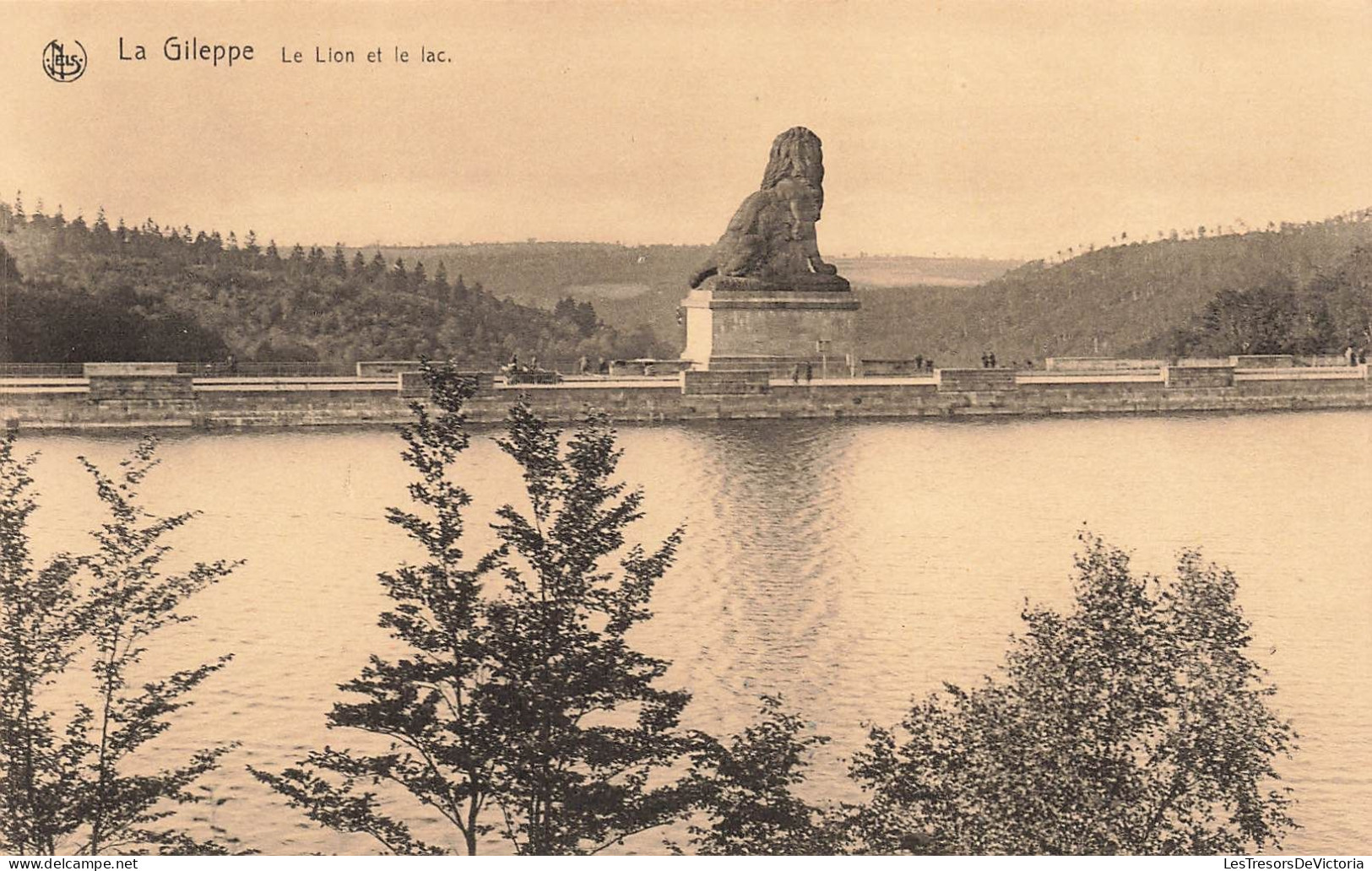 BELGIQUE - Liège - La Gileppe - Le Lion Et Le Lac - Carte Postale Ancienne - Gileppe (Dam)