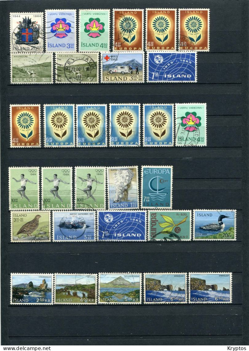 Iceland 1964-66. Clearance Sale - 31 Stamps - All Used - Lots & Serien