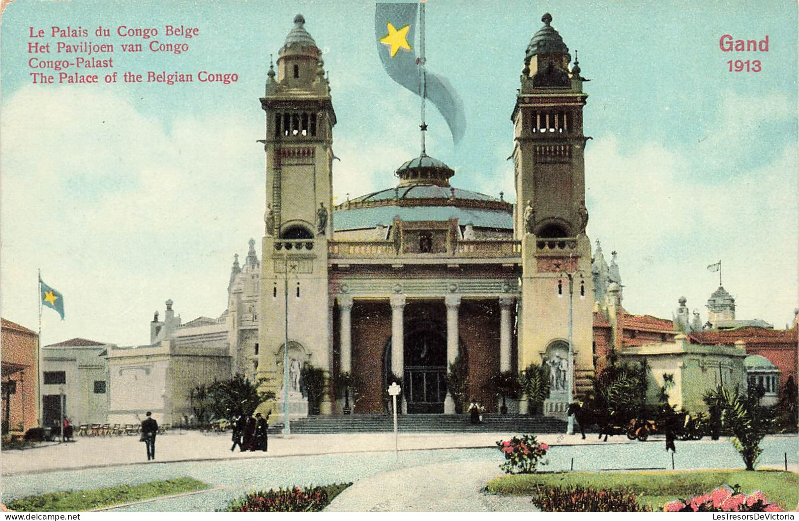 PHOTOGRAPHIE - Le Palais Du Congo Belge - Colorisé - Carte Postale Ancienne - Photographie