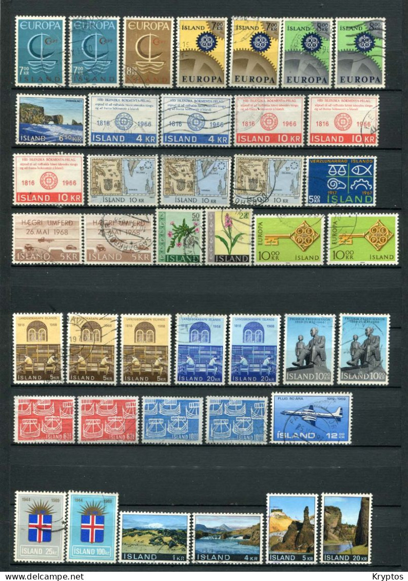 Iceland 1966-70. Clearance Sale - 41 Stamps - All Used - Collezioni & Lotti