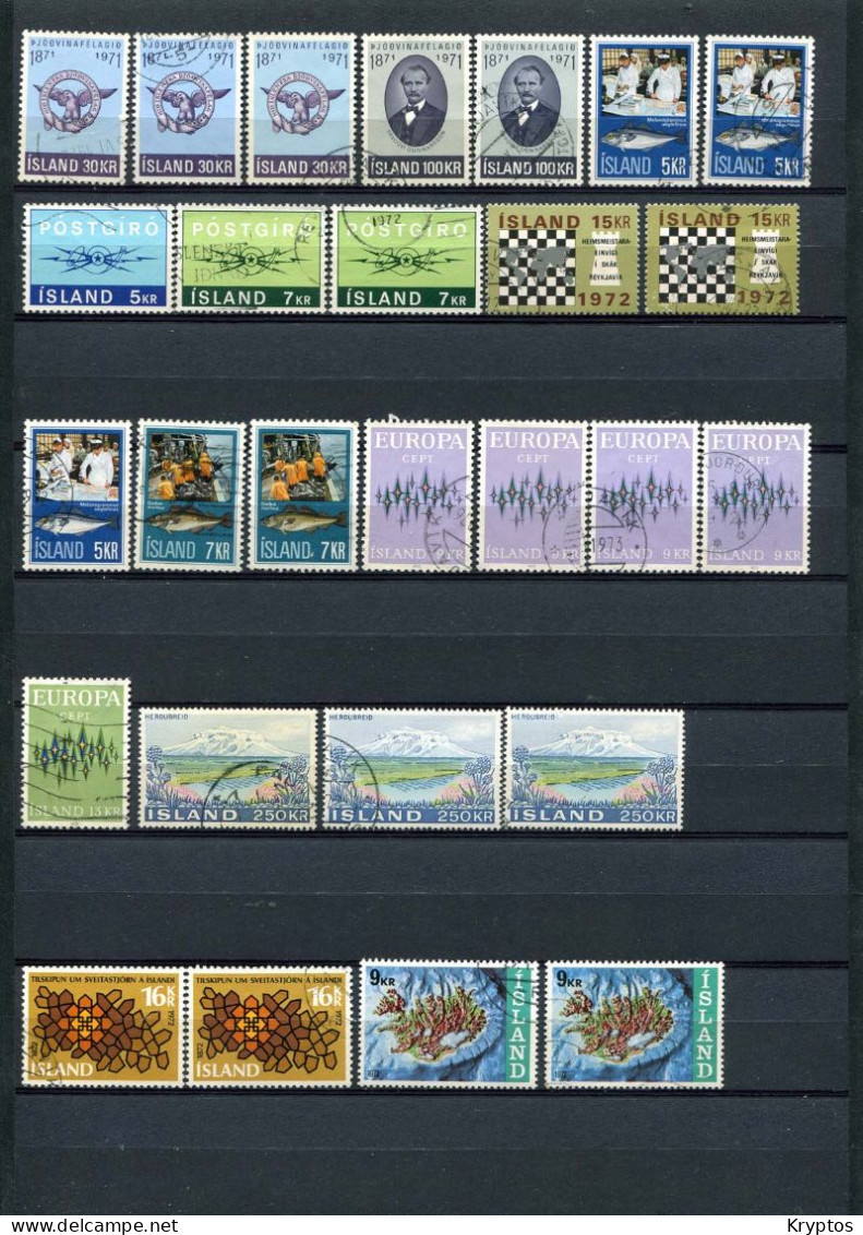 Iceland 1971-72. Clearance Sale - 27 Stamps - All Used - Verzamelingen & Reeksen