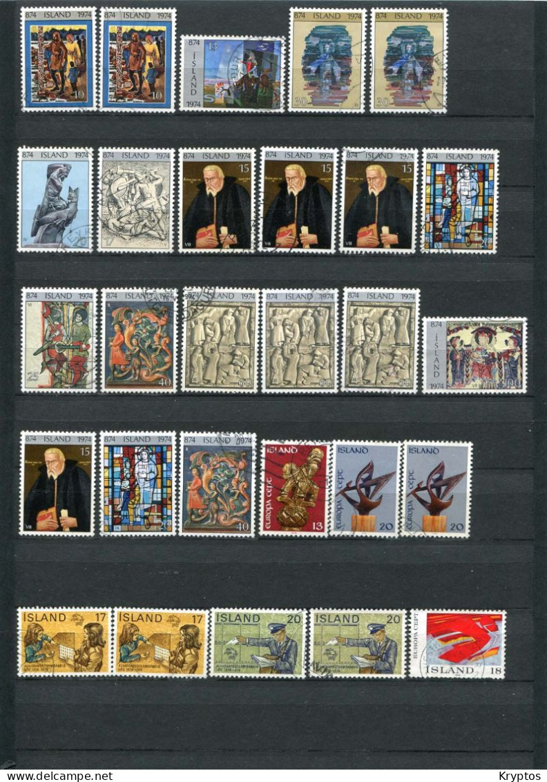 Iceland 1974-75. Clearance Sale - 28 Stamps - All Used - Collections, Lots & Series