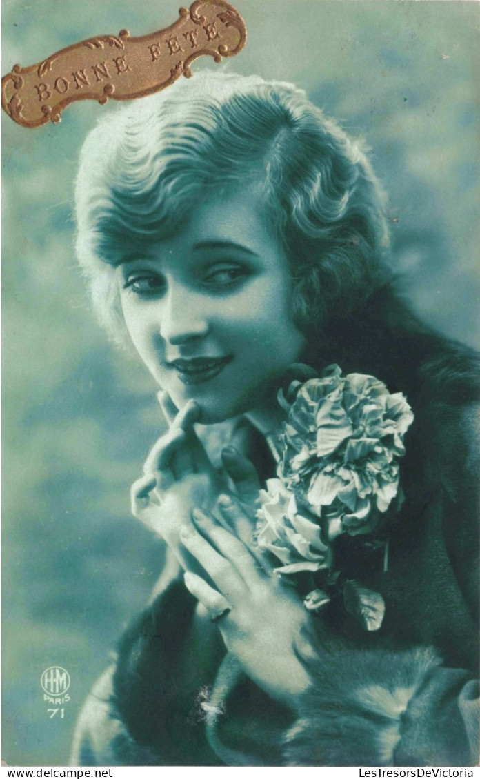 FÊTES ET VOEUX - Bonne Fête - Portrait D'une Jeune Femme - Carte Postale Ancienne - Andere & Zonder Classificatie