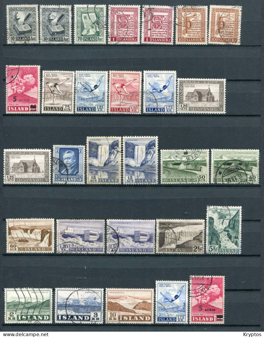 Iceland 1953-57. Clearance Sale - 29 Stamps - All Used - Collections, Lots & Series