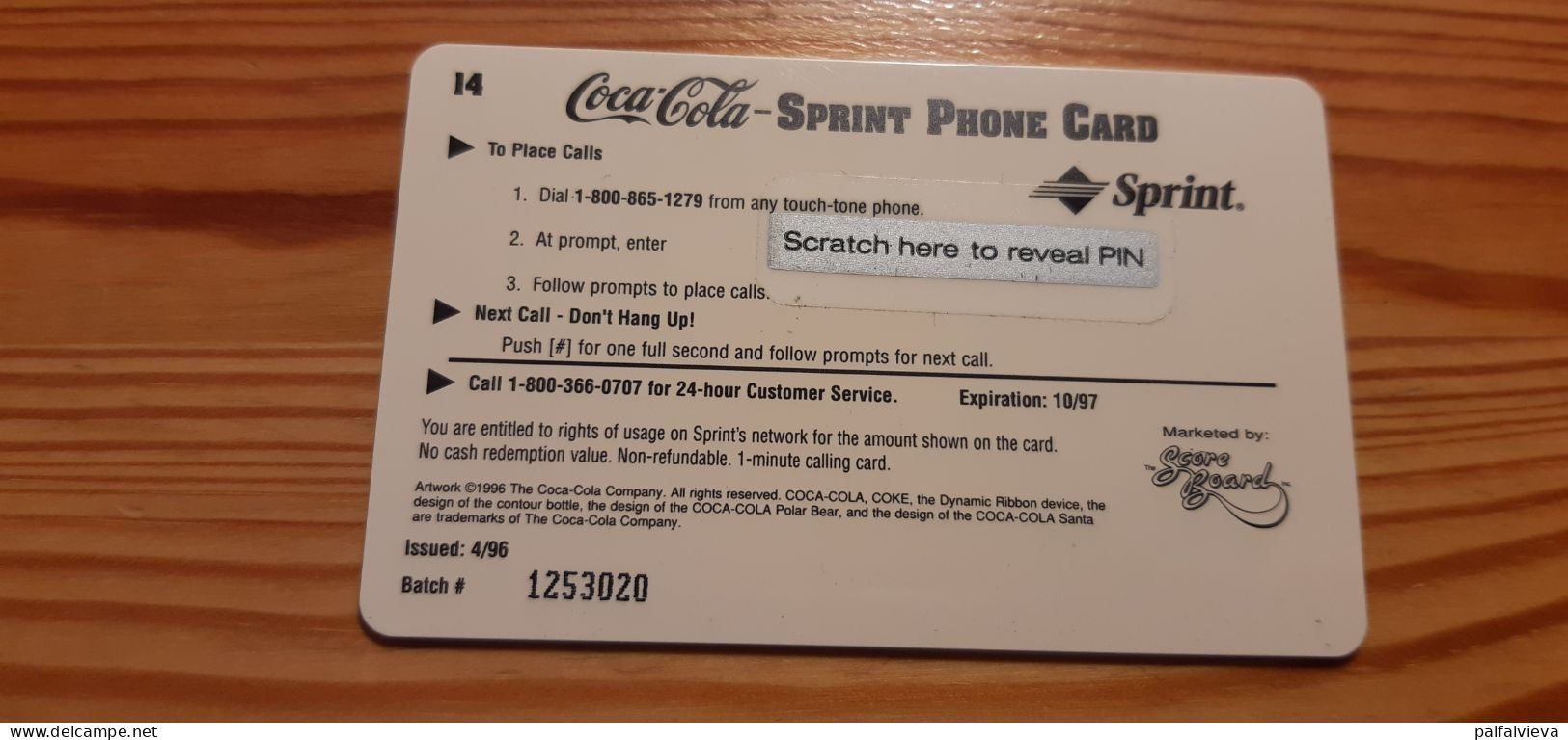 Prepaid Phonecard USA, Sprint - Coca Cola, Christmas - Sprint