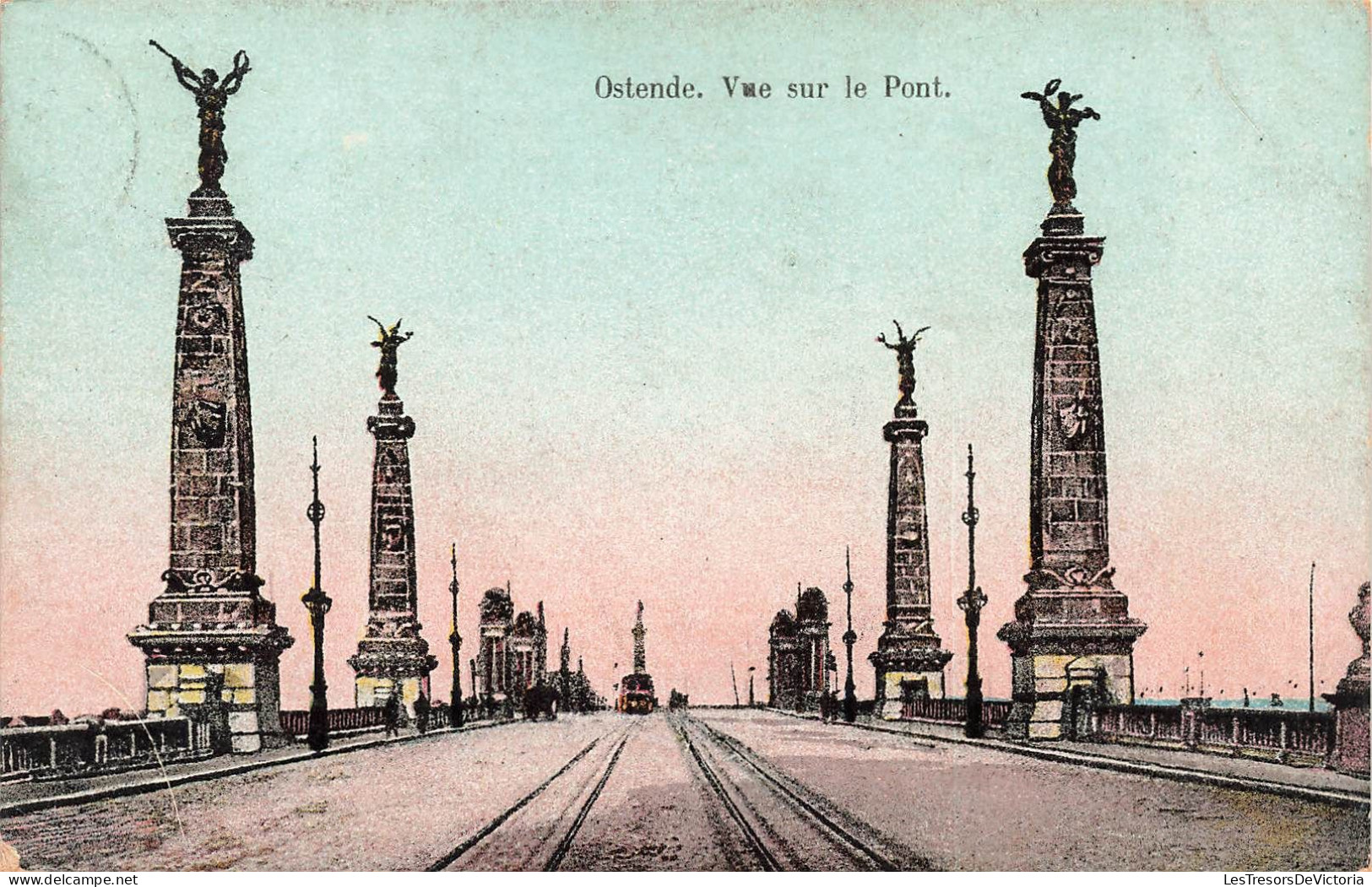 BELGIQUE -  Ostende - Vue Sur Le Pont - Colorisé - Carte Postale Ancienne - Oostende