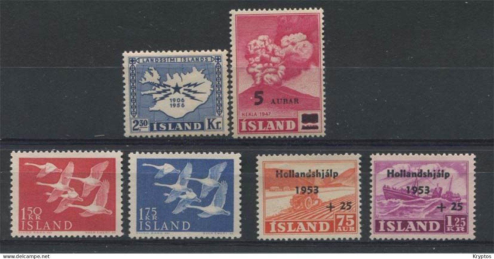 Iceland 1953-56 - Complete Sets - 6 Stamps All MINT - Nuovi