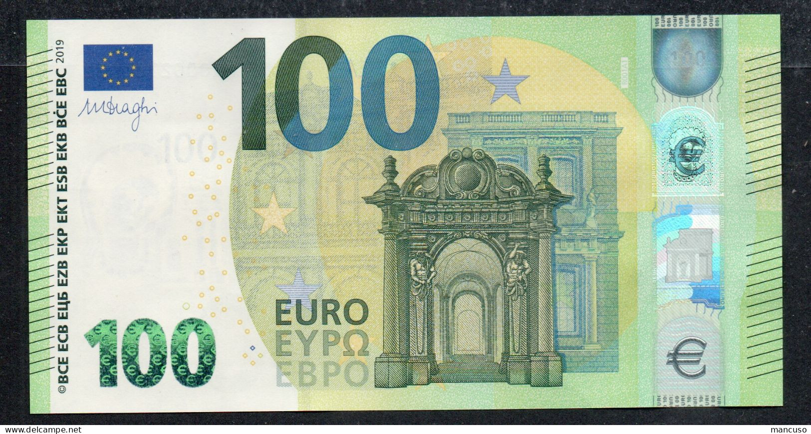 100 EURO GERMANY  RA000 R001 A1 FIRST POSITION  -   DRAGHI   UNC - 100 Euro