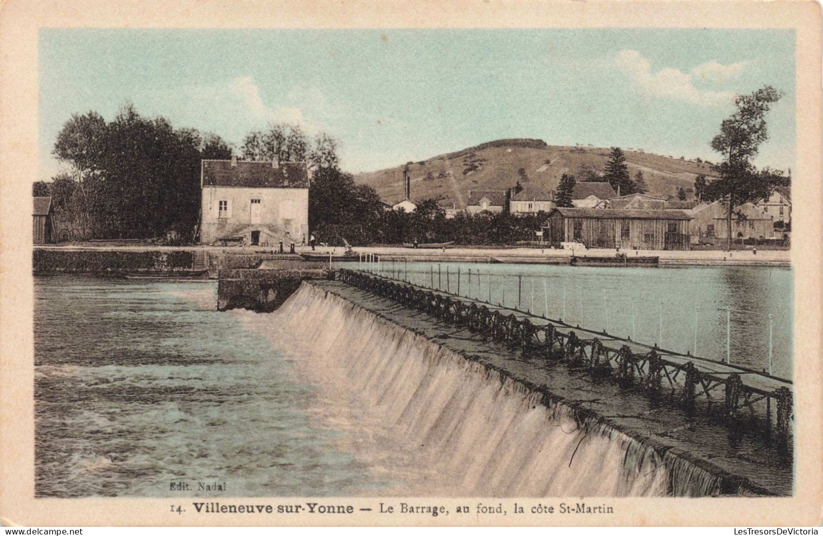 FRANCE - Villeneuve Sur Yonne - Le Barrage - La Côte Saint Martin - Colorisé - Carte Postale Ancienne - Villeneuve-sur-Yonne