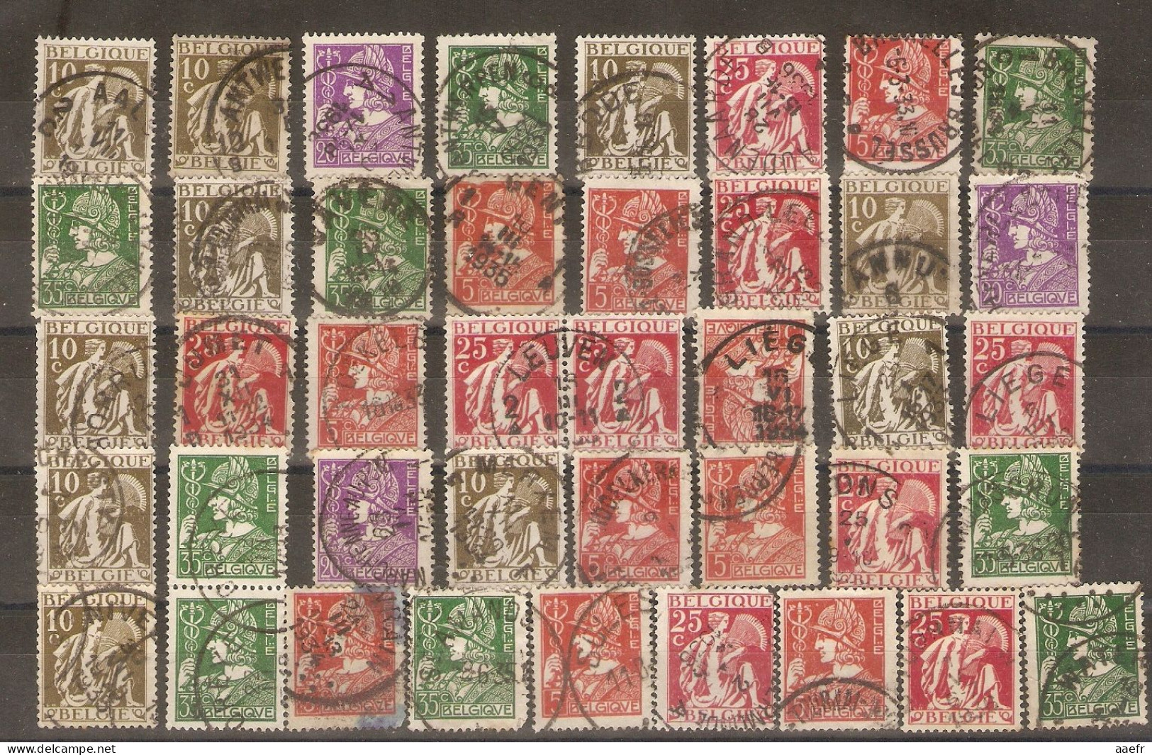 Belgique 1932 - Petit Lot De 41 Timbres Cérès/Mercure - Oblitérations De Bruxelles/Flandre/Wallonie - 1932 Ceres E Mercurio