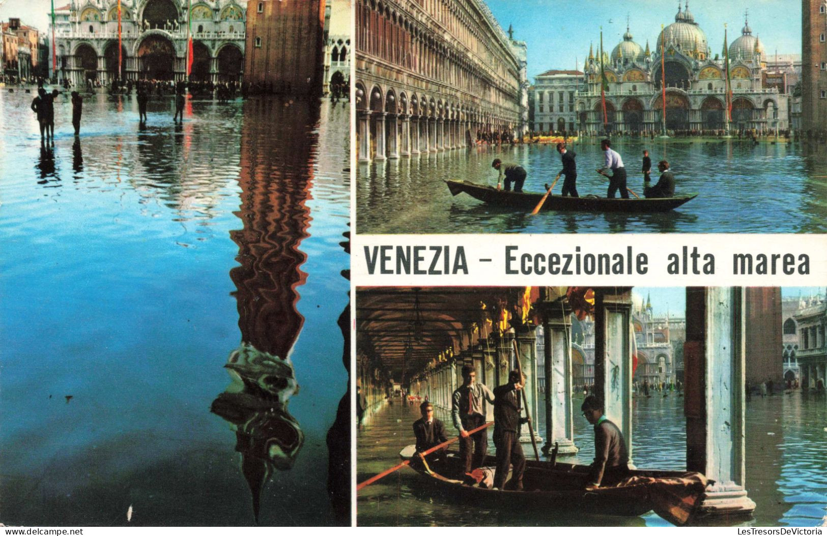 ITALIE - Venezia - Exceptionnelle Marée Haute  - Colorisé - Carte Postale Ancienne - Venezia (Venice)