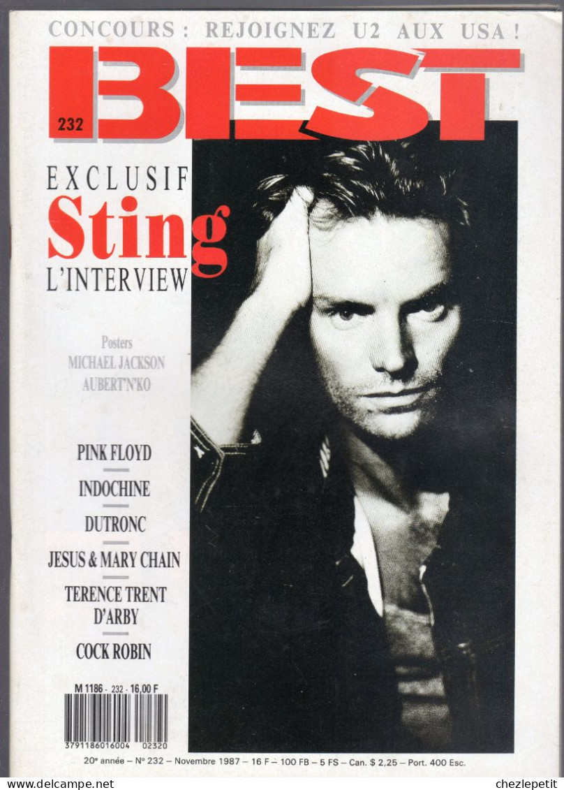 BEST N°232 STING Jacques Dutronc Michael Jackson Indochine Jesus & Mary Chain - Muziek