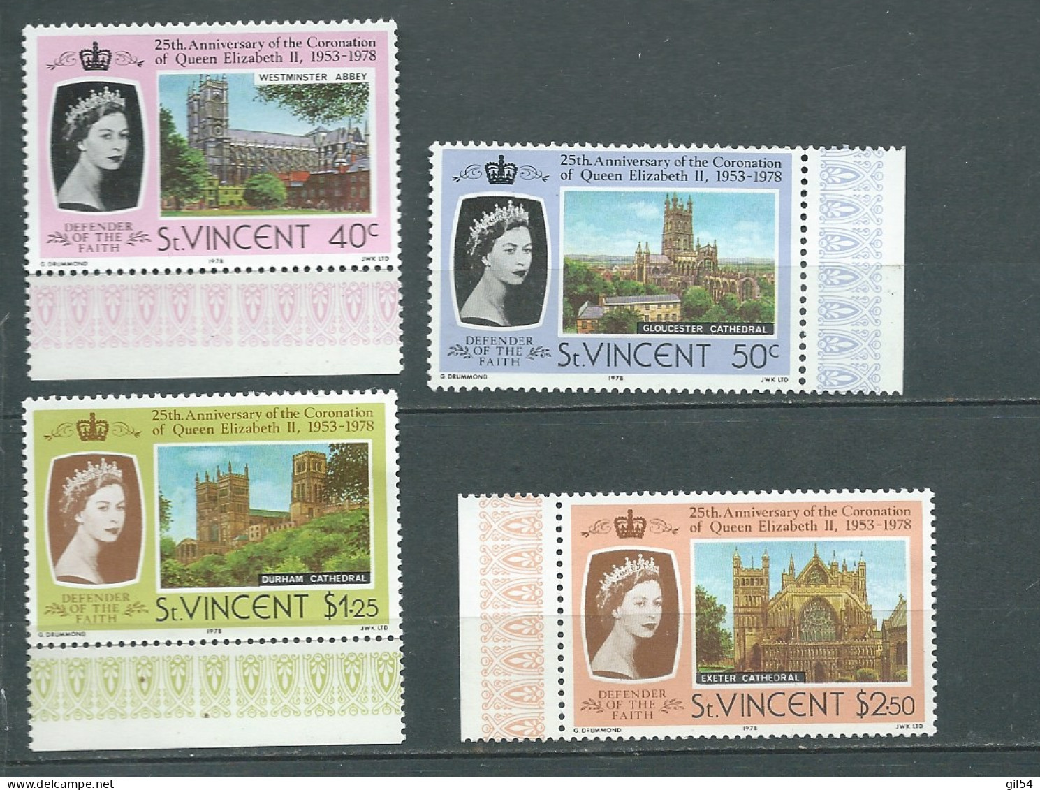 Saint Vincent - Yvert SERIE N° 511/514 ** 4 Valeurs Neuves Sans Charniere  - Ad 46401 - St.Vincent (...-1979)