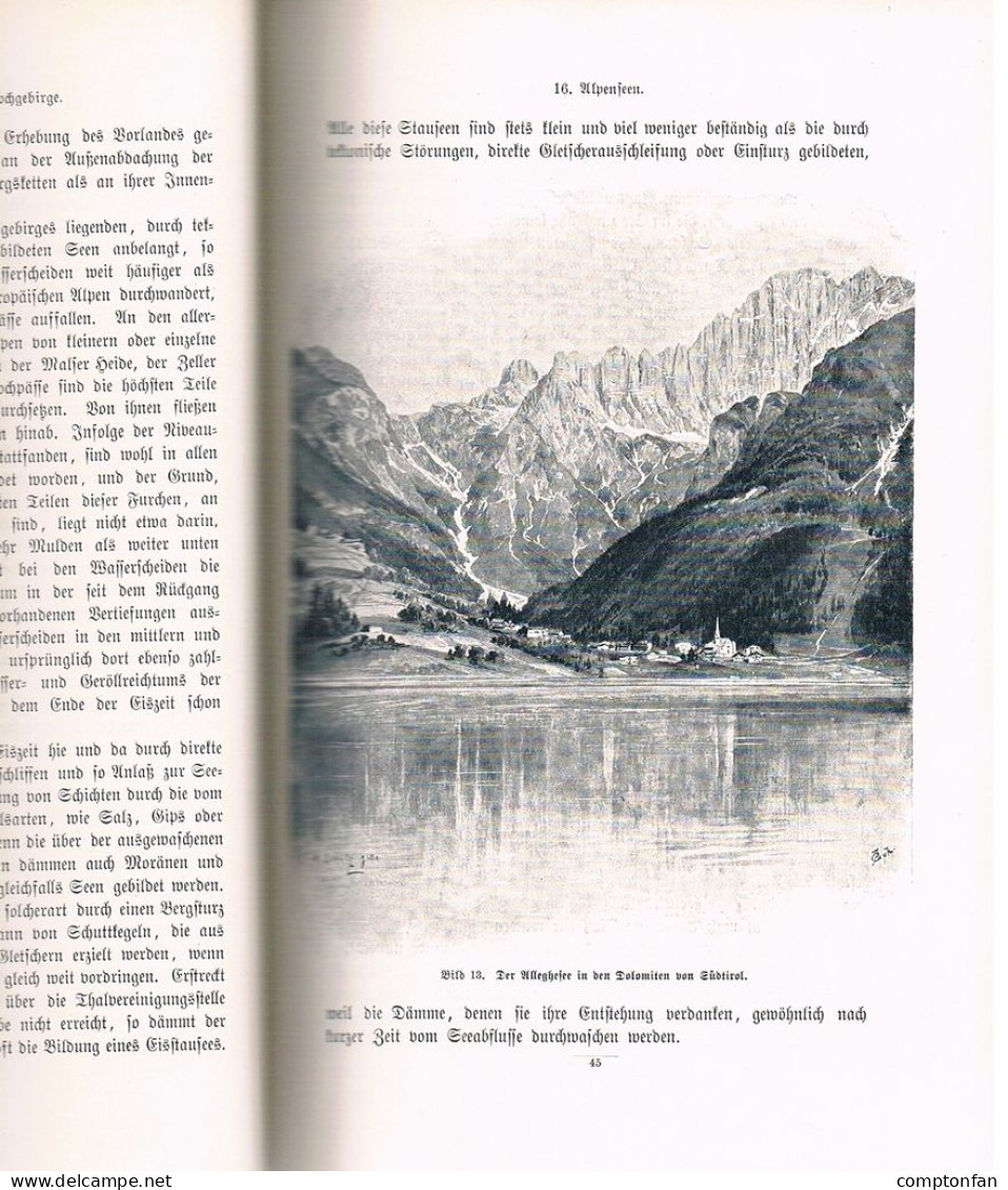 B100 878 Lendenfeld Hochgebirge Der Erde Bergsteigen Alpinismus Compton Rarität 1899 !! - Livres Anciens